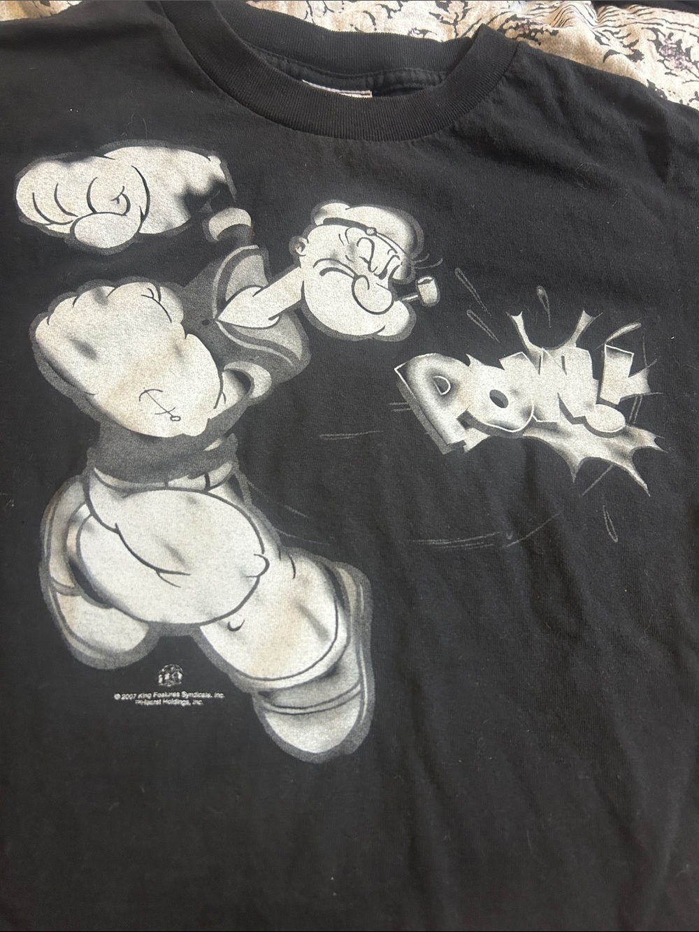 Vintage Popeyes T-Shirt Graphic Tee 100% cotton Y2K - Picture 2 of 6